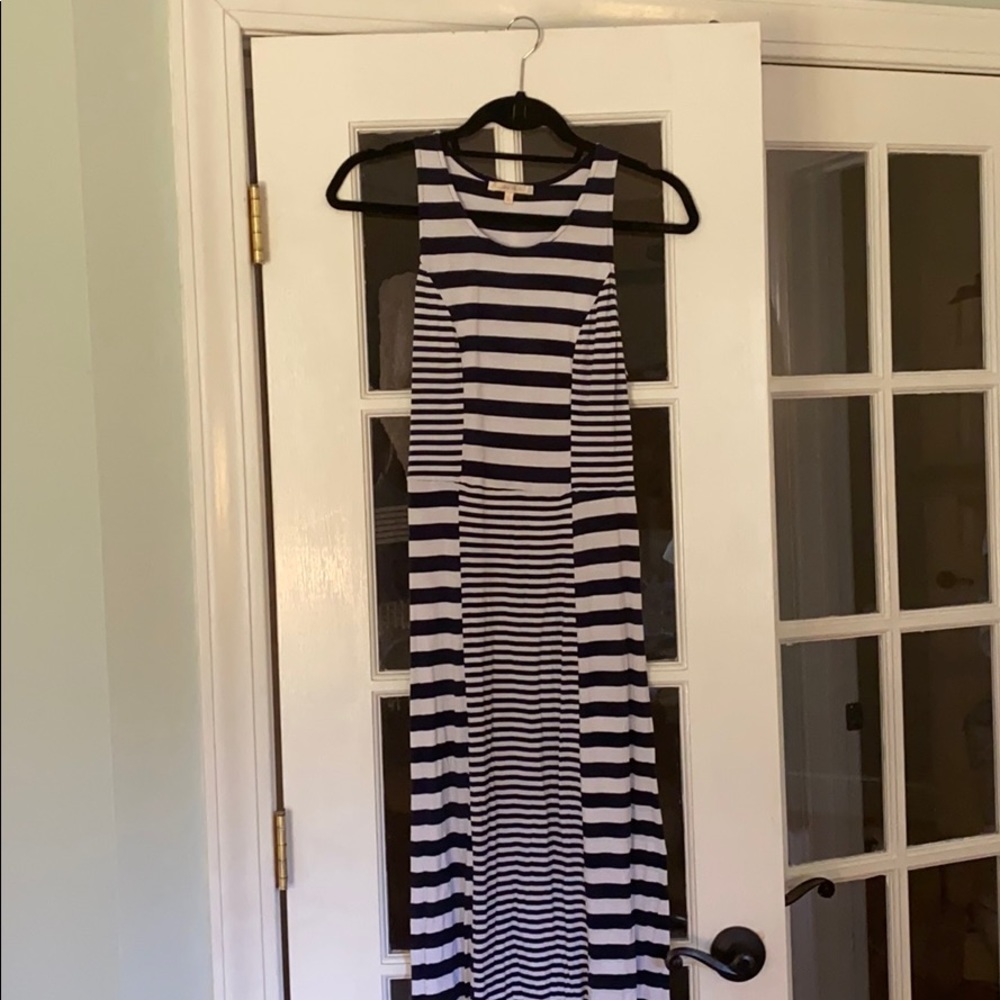 Under Skies mixed stripe maxi